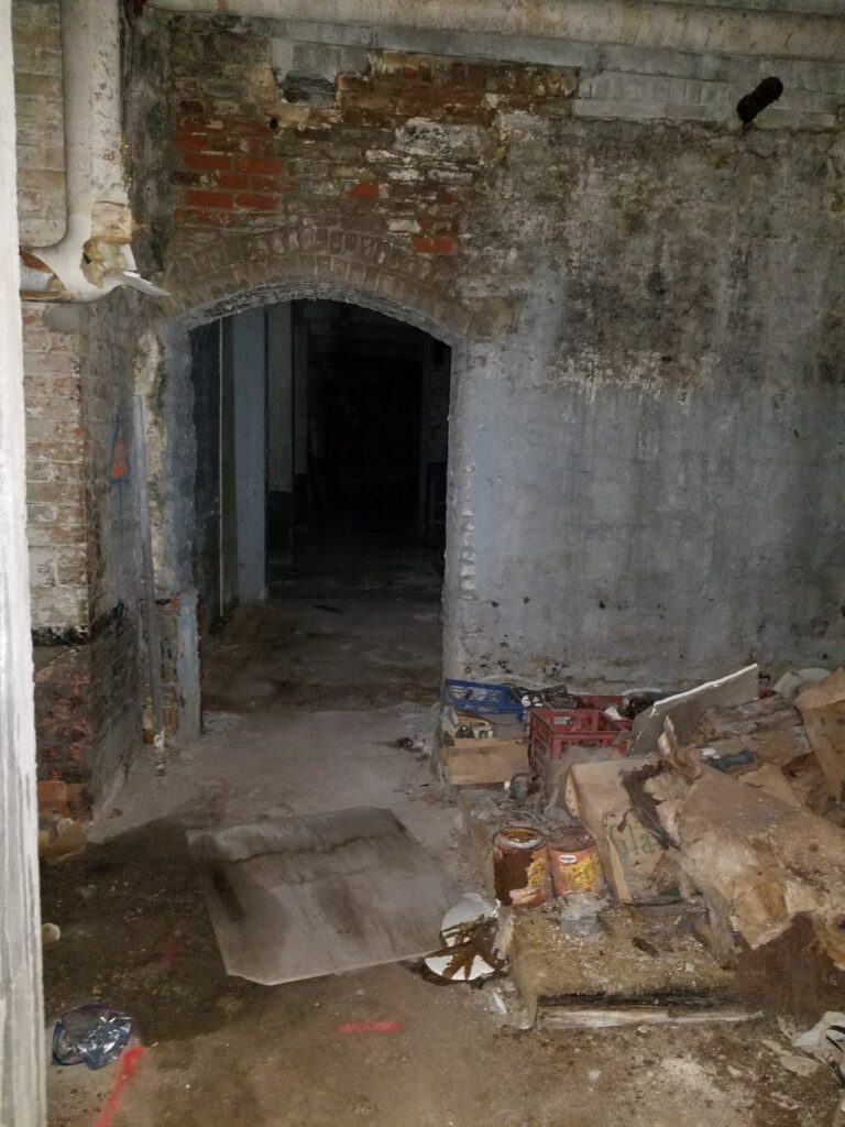 Unfinished demolished basement